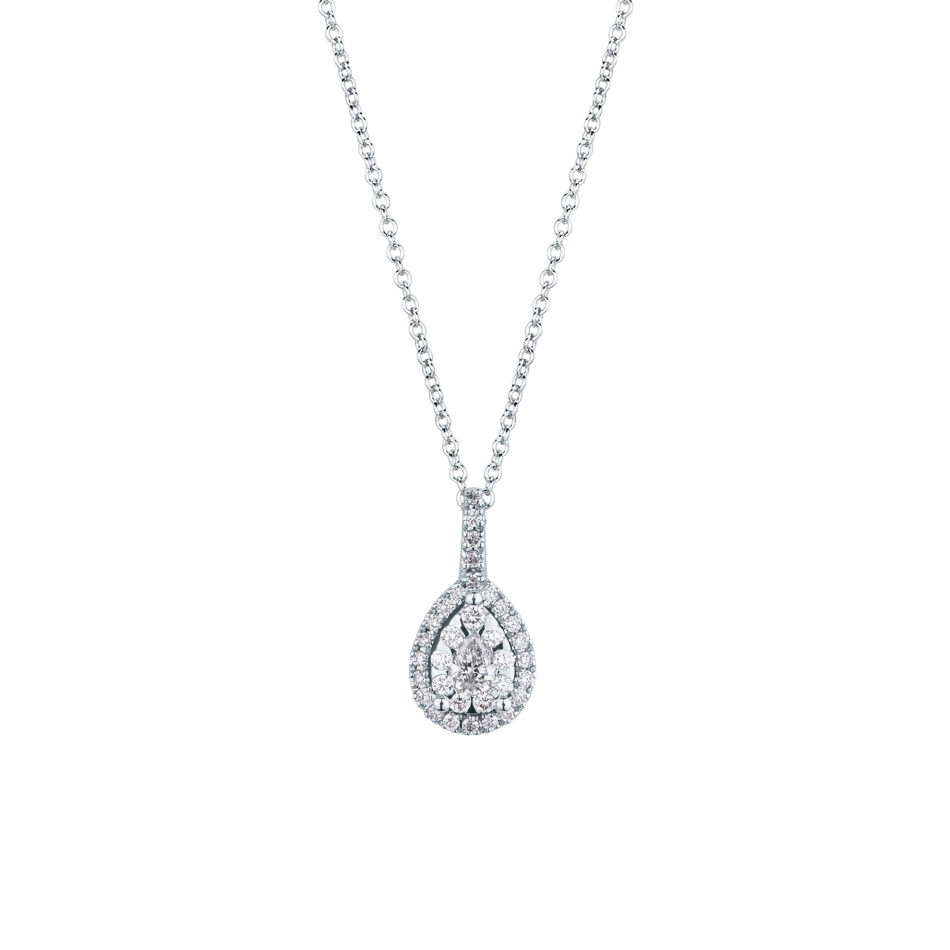 Girocollo con Diamante in Oro Bianco