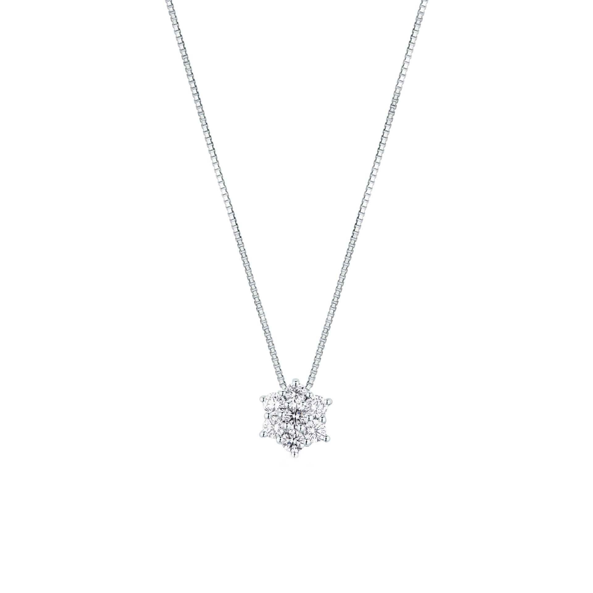 Girocollo con Diamante in Oro Bianco