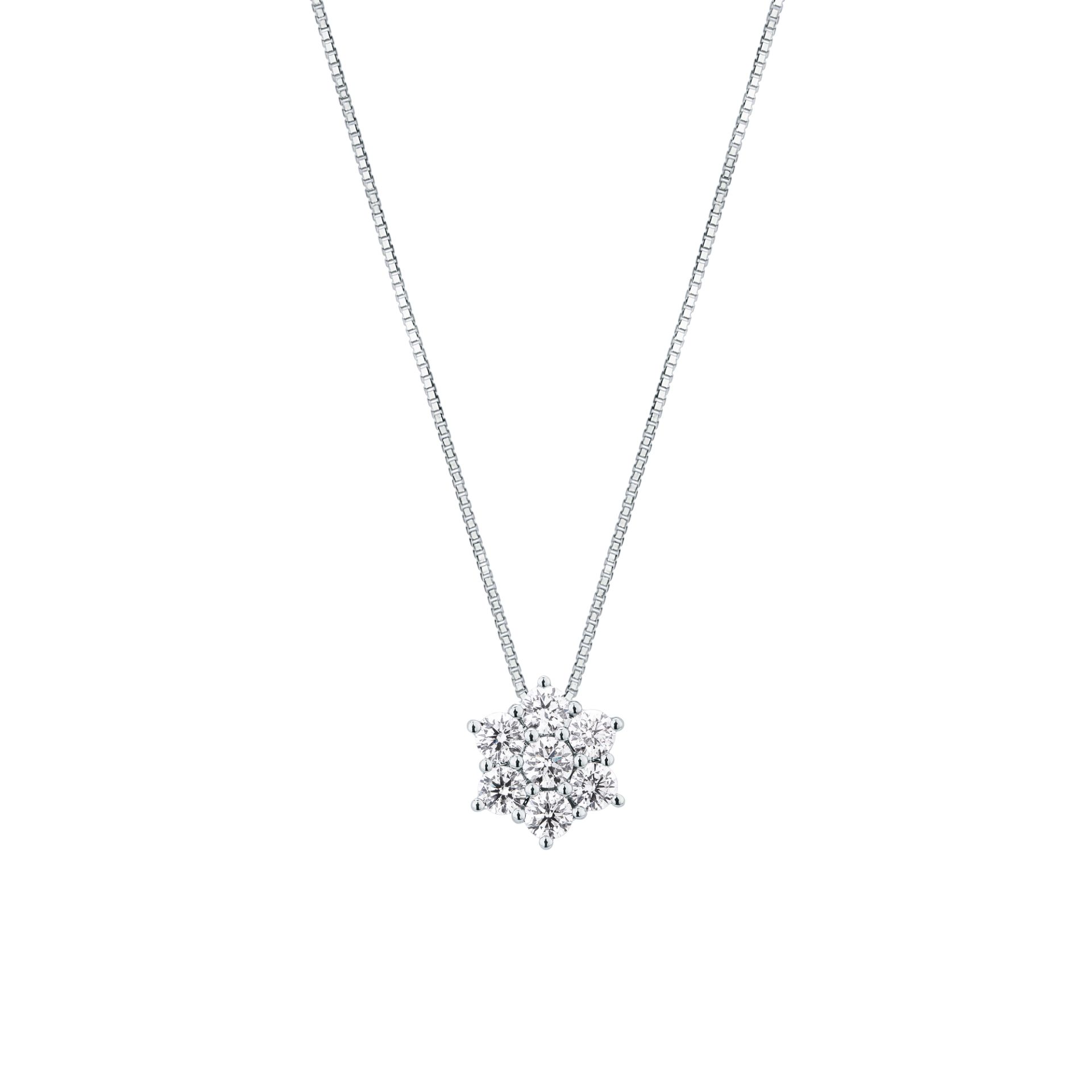 Girocollo con Diamante in Oro Bianco