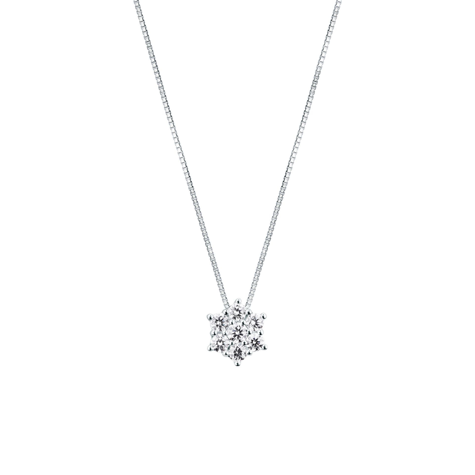 Girocollo con Diamante in Oro Bianco