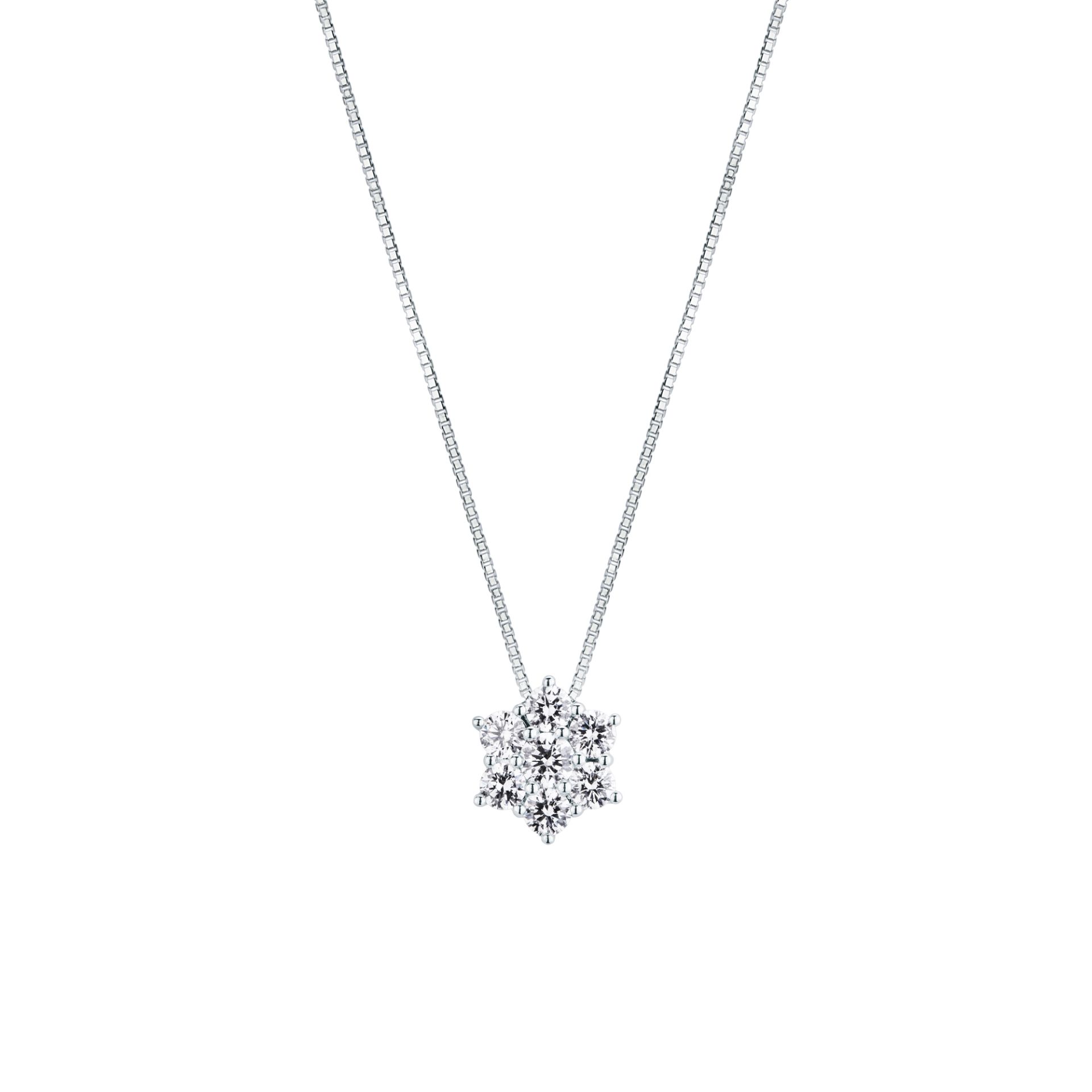 Girocollo con Diamante in Oro Bianco