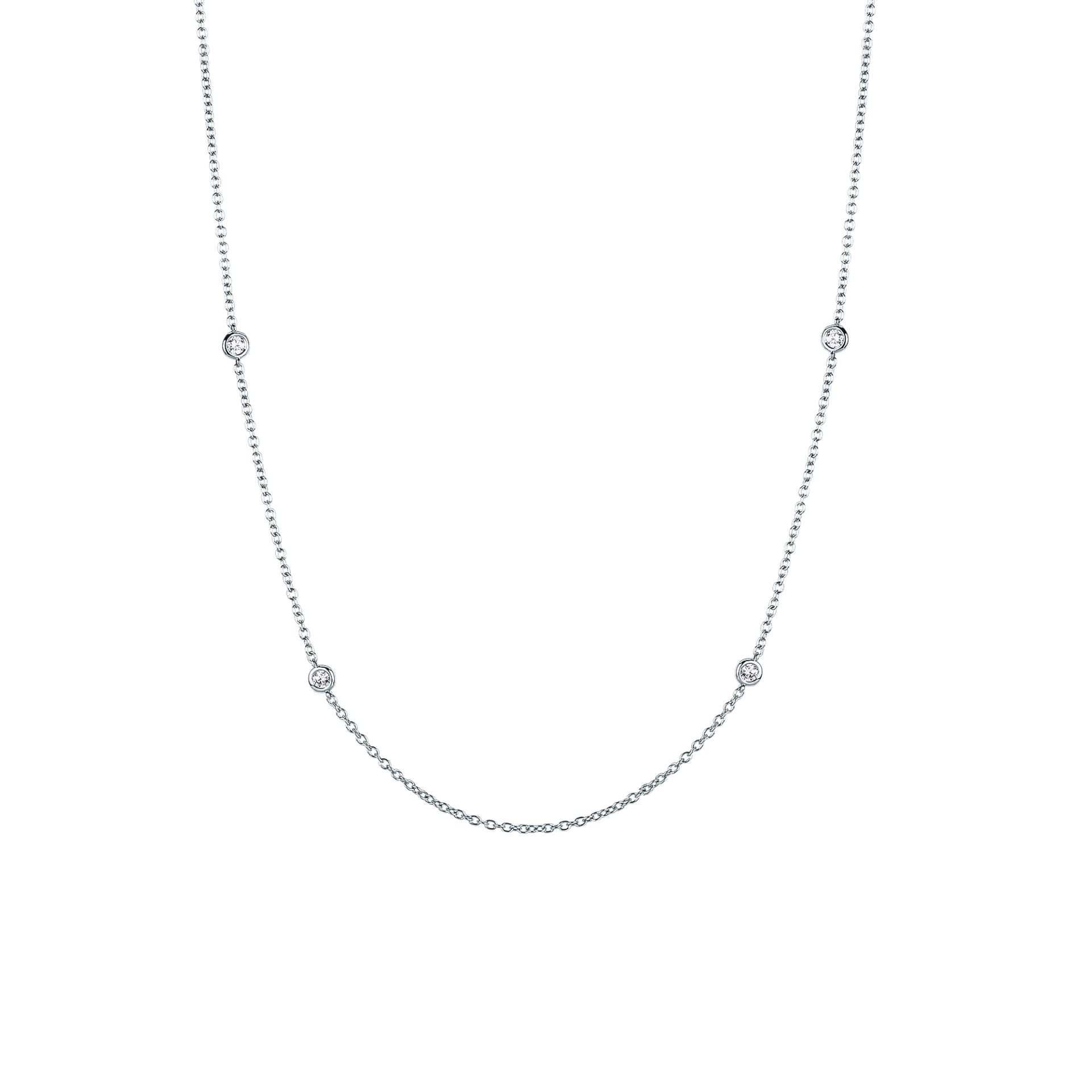 Girocollo con Diamante in Oro Bianco