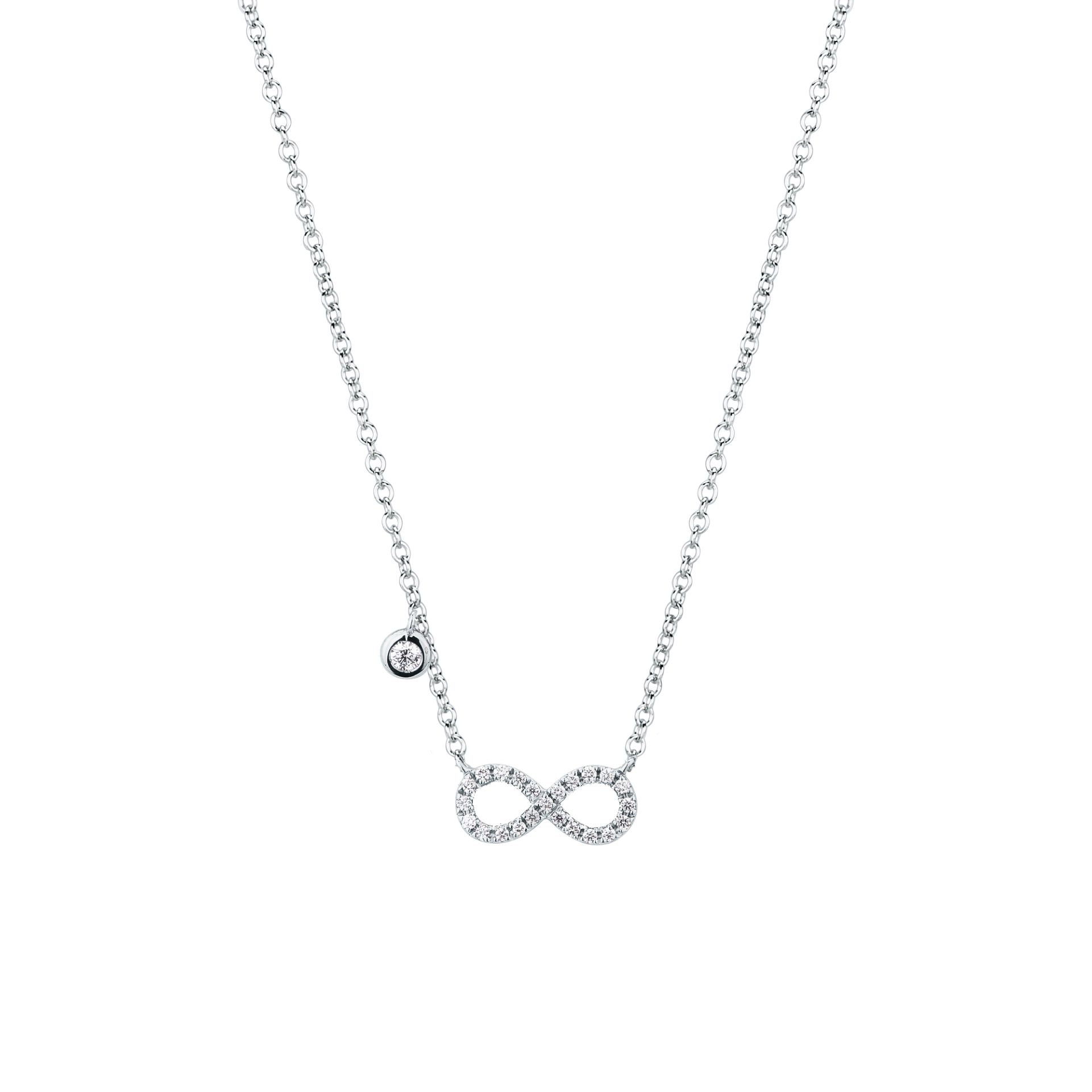 Girocollo con Diamante in Oro Bianco
