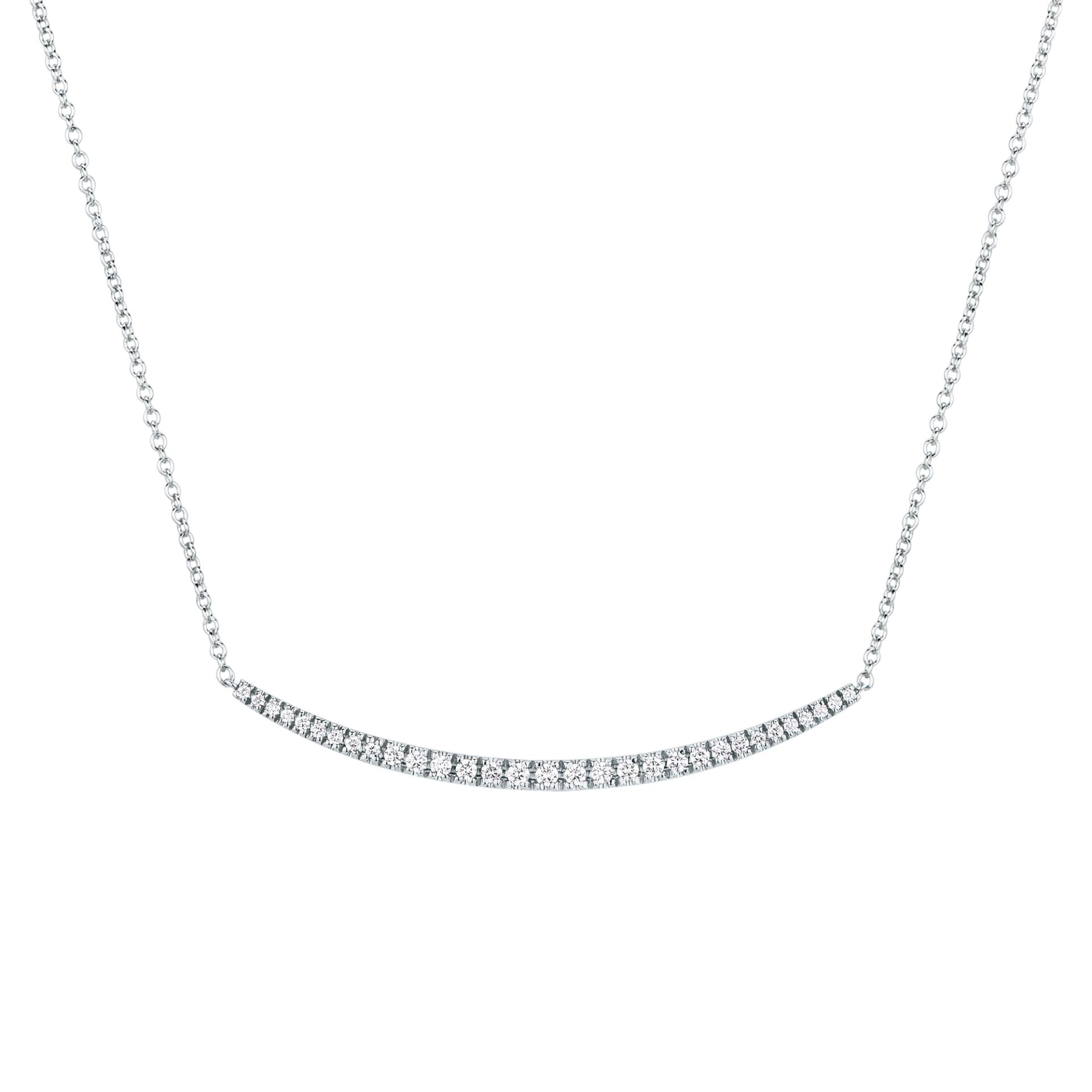 Girocollo con Diamante in Oro Bianco