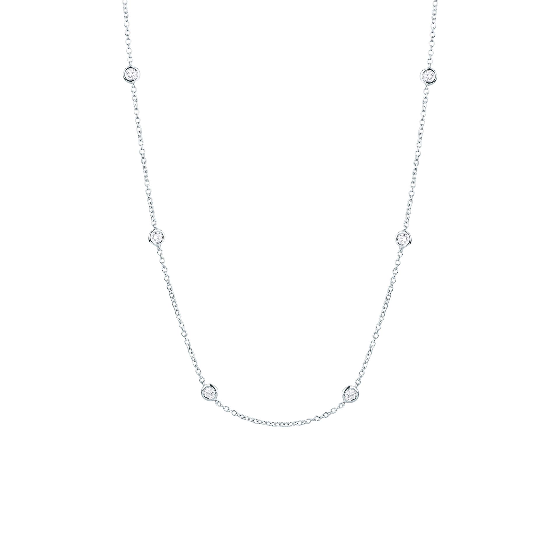 Girocollo con Diamante in Oro Bianco