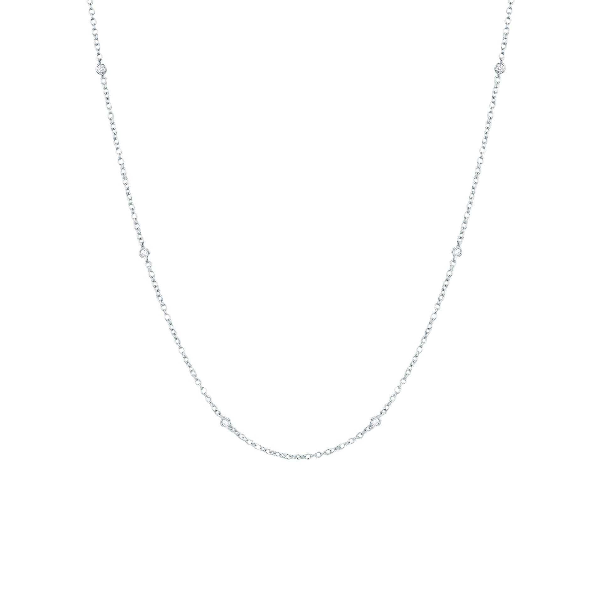 Girocollo con Diamante in Oro Bianco