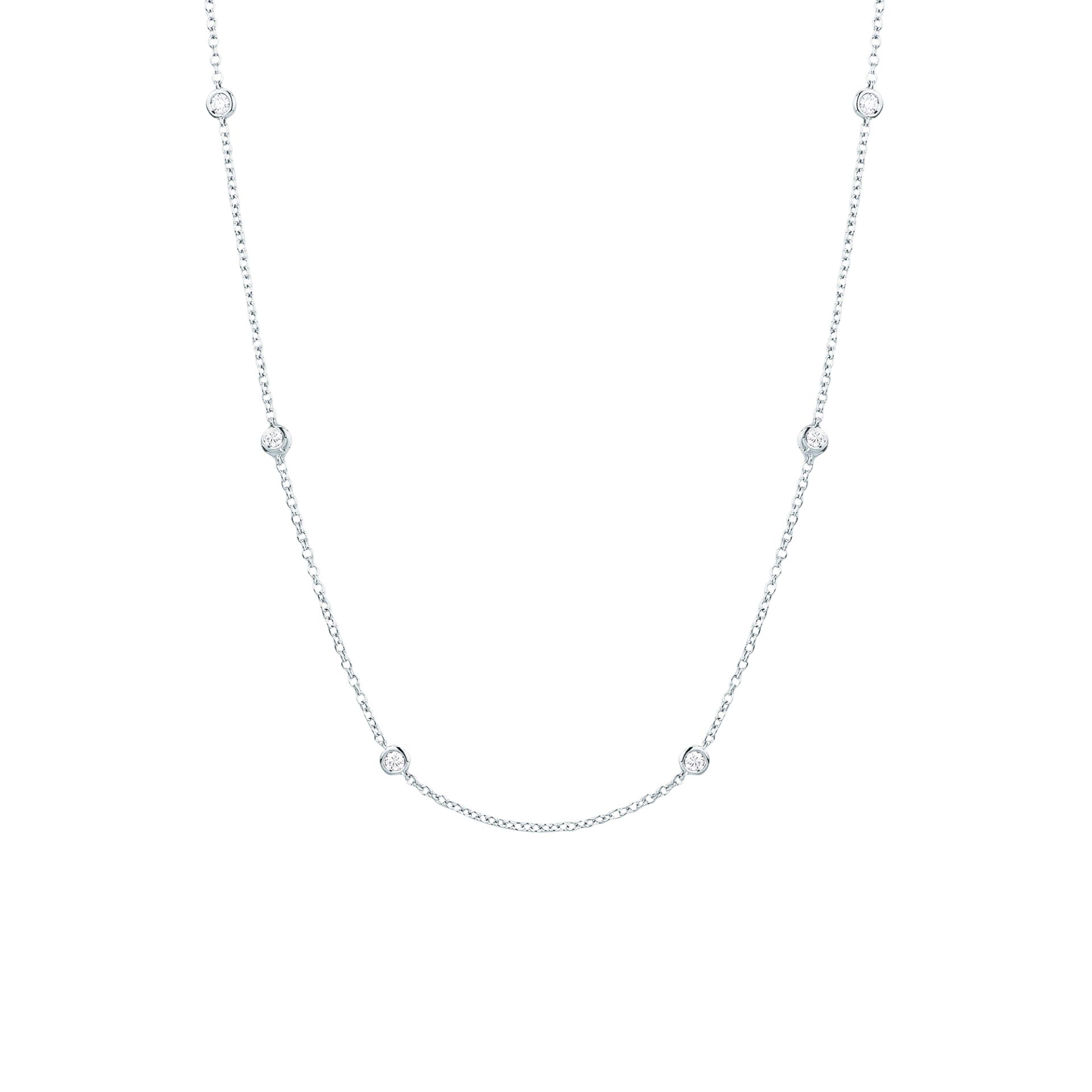 Girocollo con Diamante in Oro Bianco