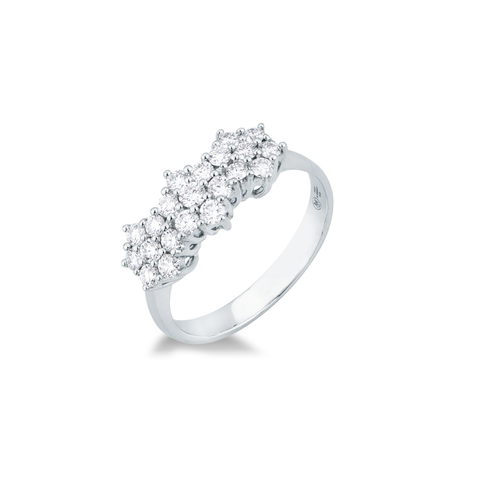 Anello con Diamante in Oro Bianco