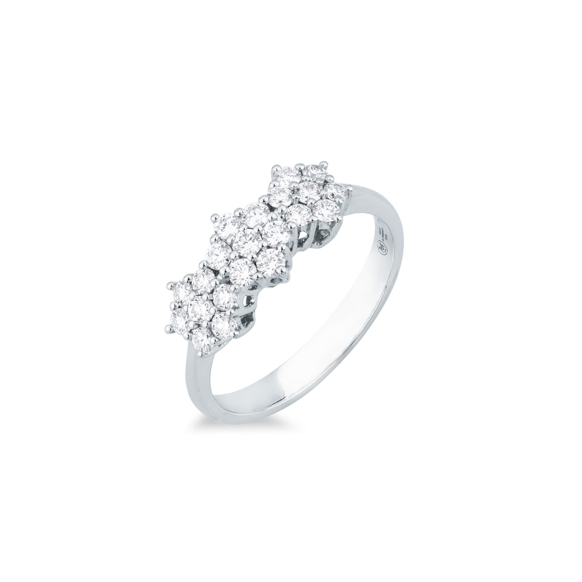 Anello con Diamante in Oro Bianco