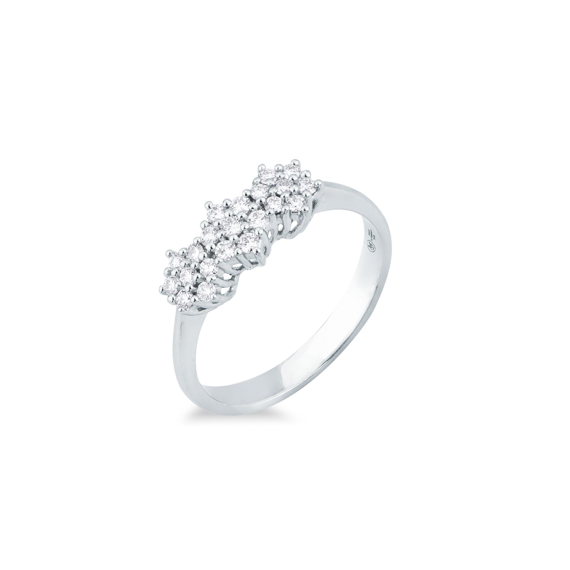 Anello con Diamante in Oro Bianco