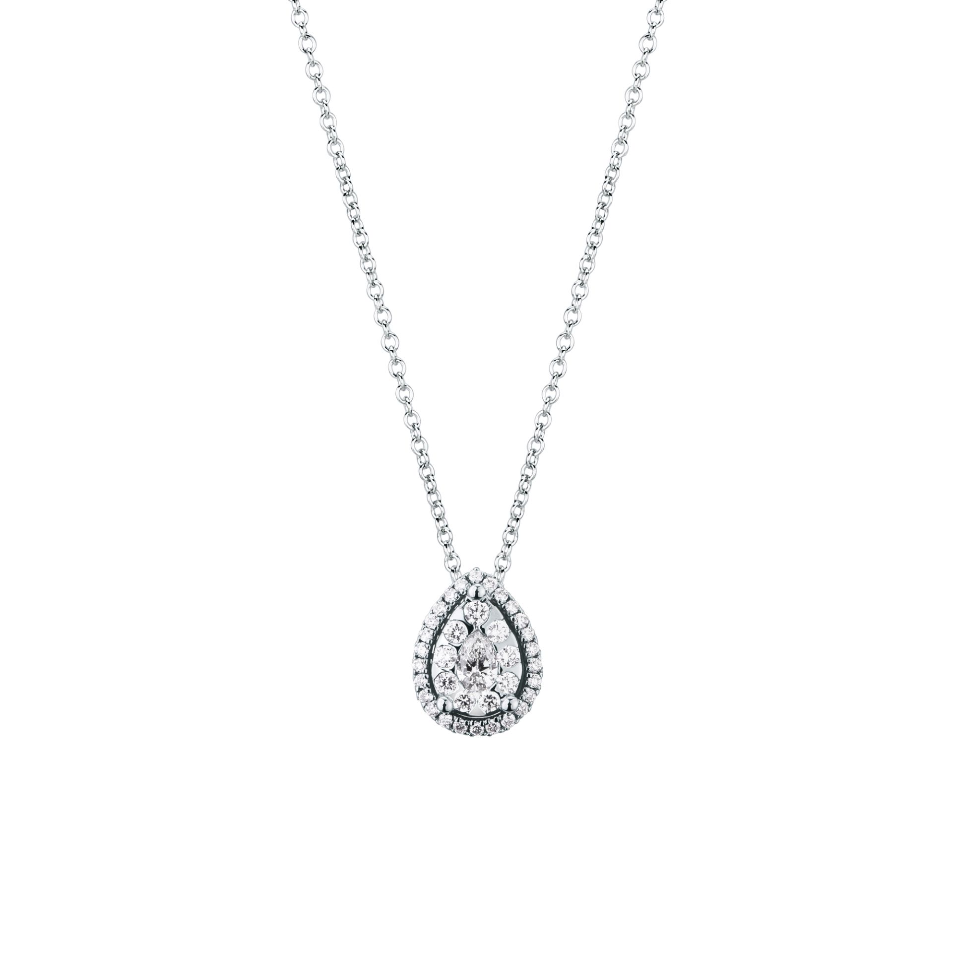 Girocollo con Diamante in Oro Bianco