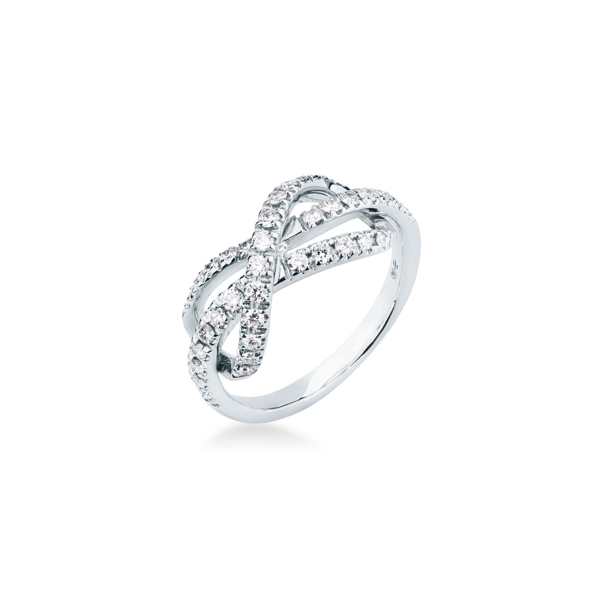 Anello con Diamante in Oro Bianco