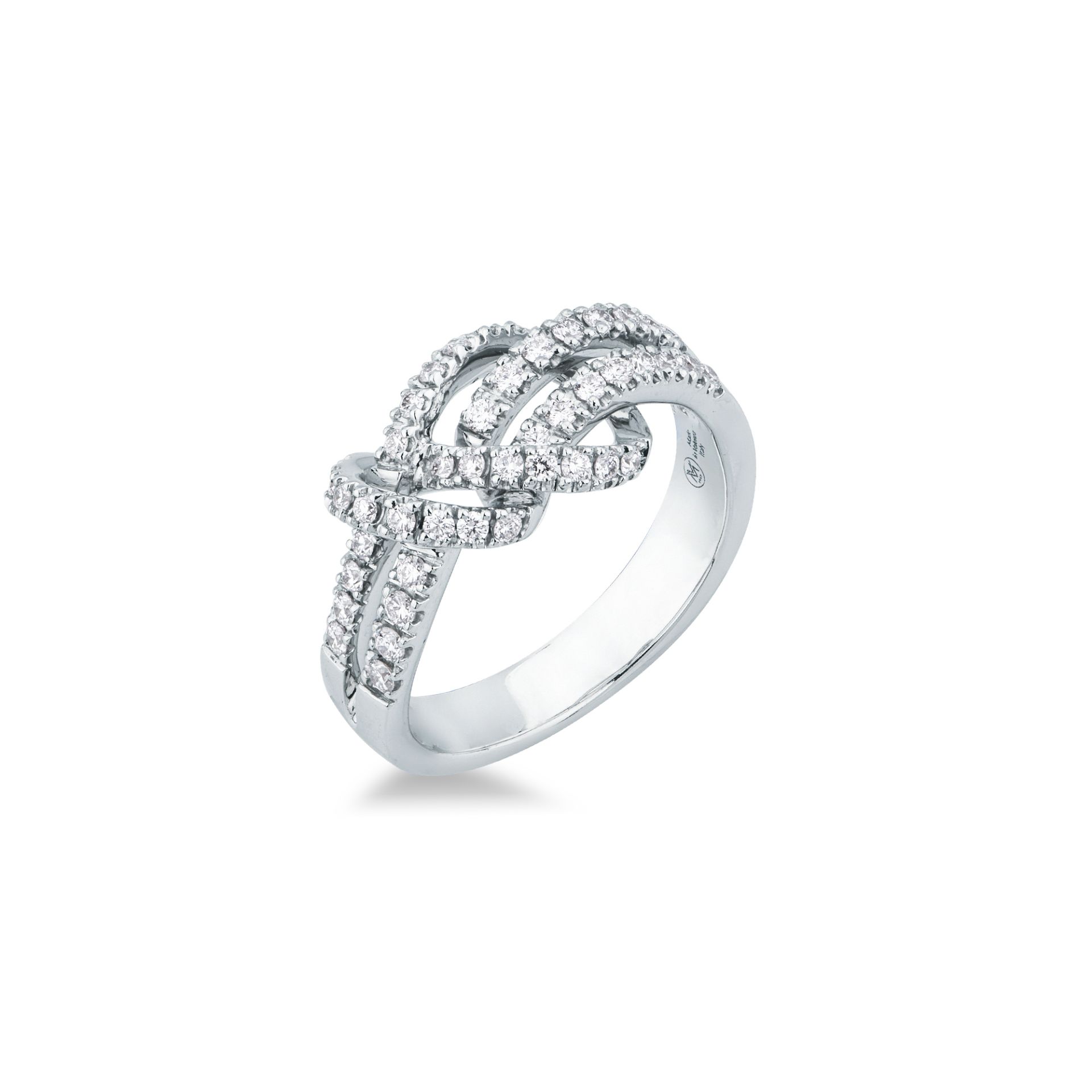 Anello con Diamante in Oro Bianco