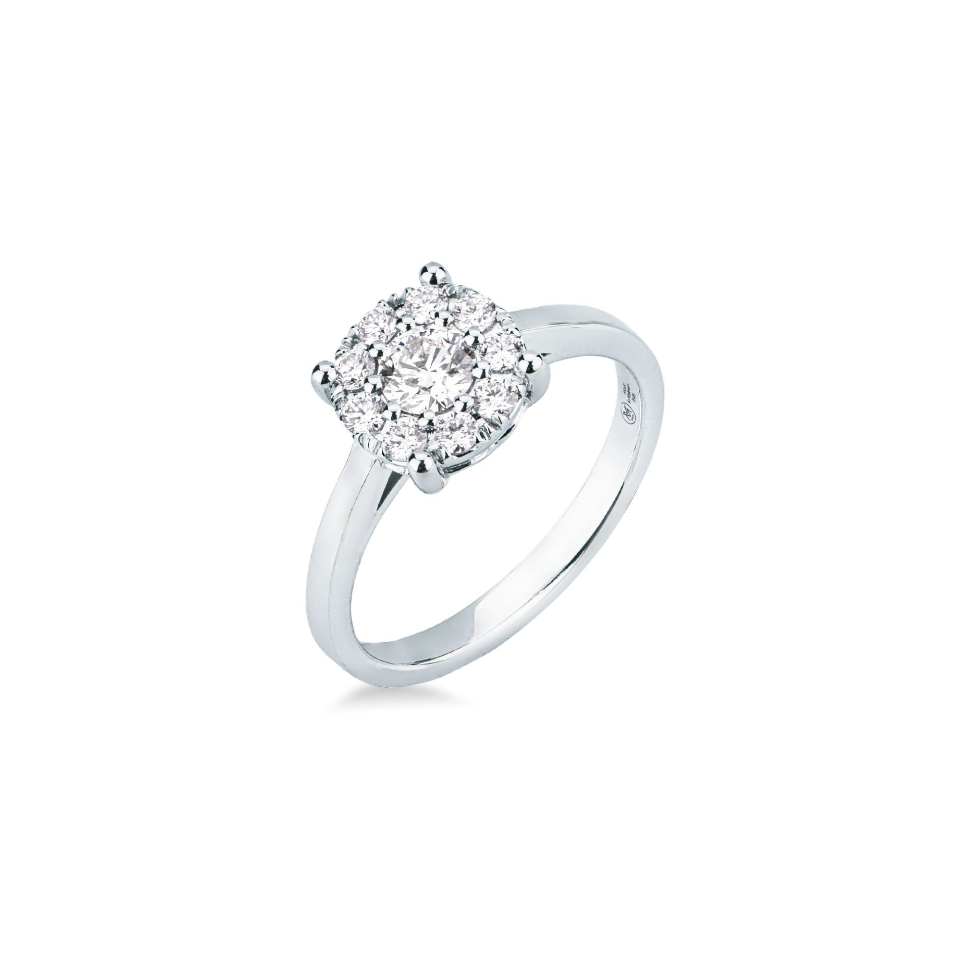 Anello con Diamante in Oro Bianco
